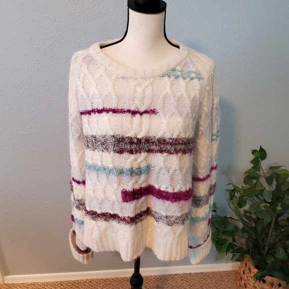 Tanya Taylor Sweaters - Tanya Taylor Lora chunky knit colorful sweater, womens size 1X